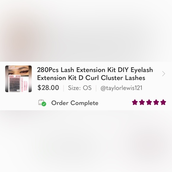 280Pcs Lash Extension Kit DIY Eyelash Extension Kit D Curl Cluster Lashes - Picture 6 of 6